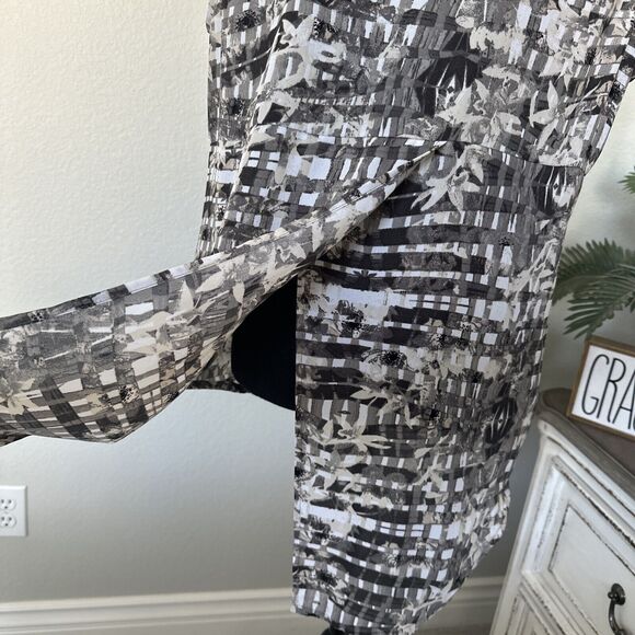 Apt. 9 Women's Blouse Size Large Sleeveless Button Up Collar Geometric Print Y2K - Picture 7 of 12